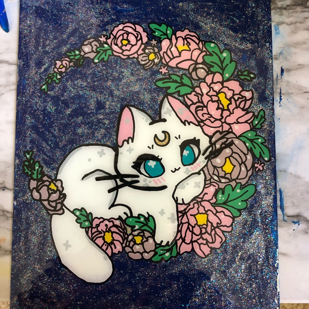 Kawaii Kitty painting (SOLD)